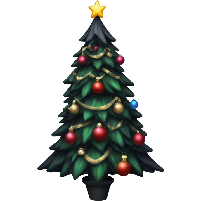 Gothic Christmas tree emoji