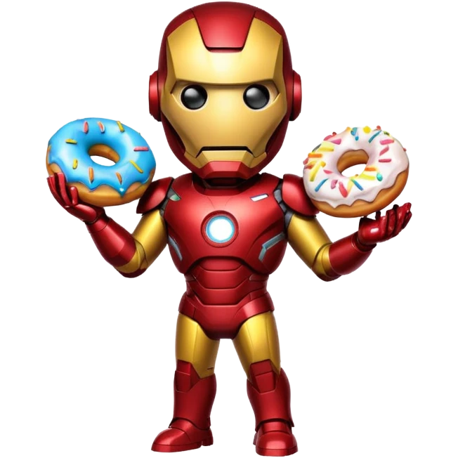 Iron man in donut emoji