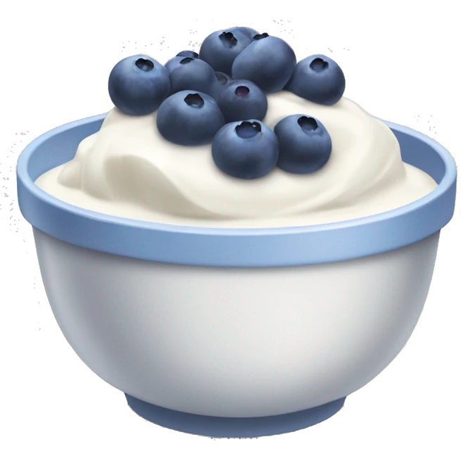 yougurt bowl with blueberries emoji