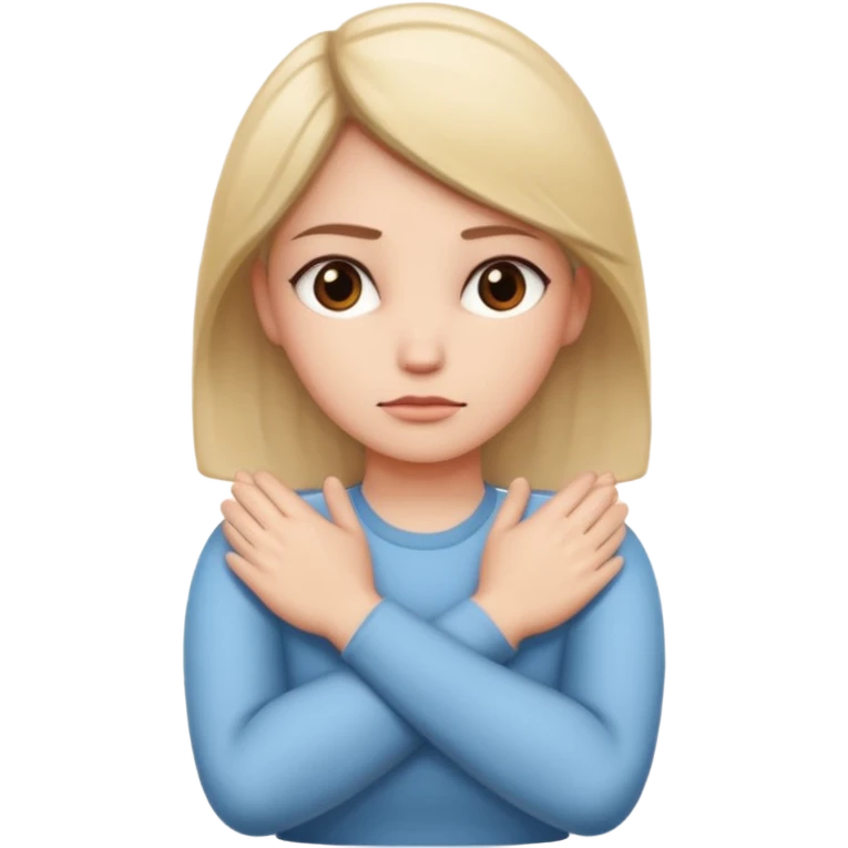 decision gesture women cross hands no Signal emoji