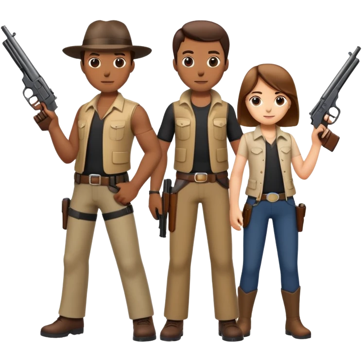 Family with guns emoji