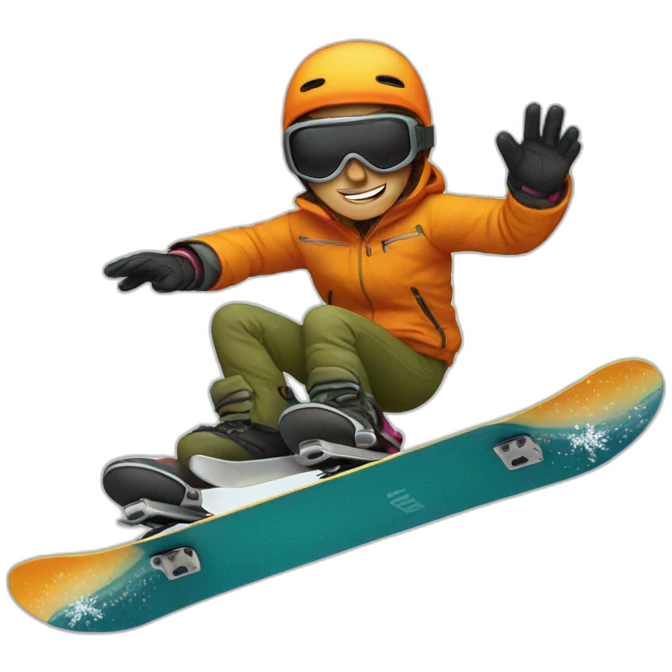 Joda snowboarder  emoji
