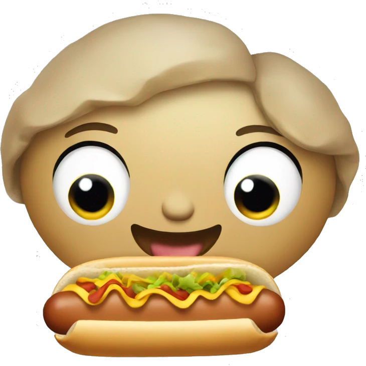 happy taco holding a hot dog emoji
