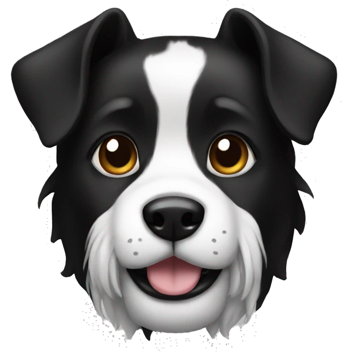 Dog black and whait emoji
