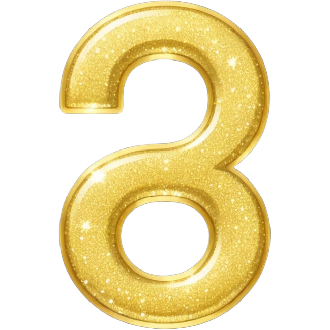 13 number glitter emoji