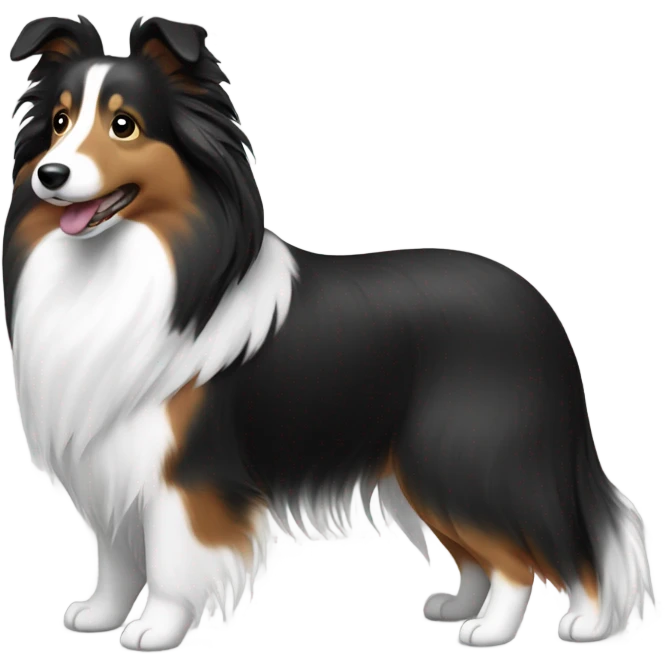 Black and white Sheltie  emoji