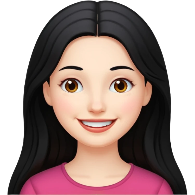 Mujer blanca pelo largo negro coceethe emoji