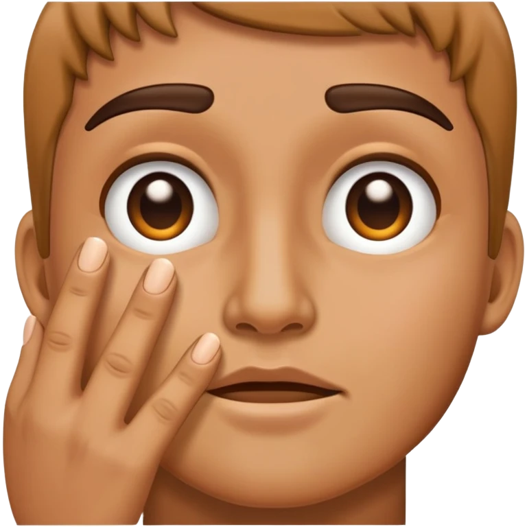 fingers in face emoji