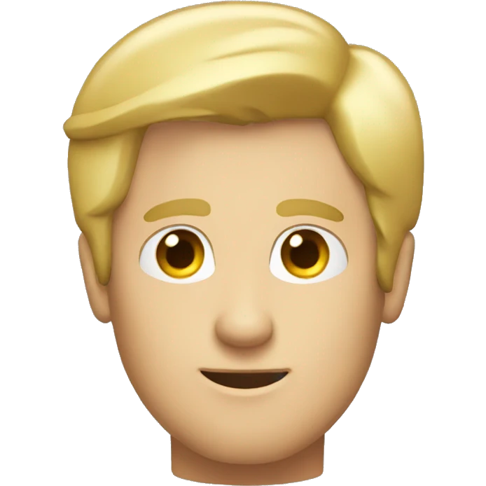 A man with crooked eyes and blond hair who is in a rocket emoji