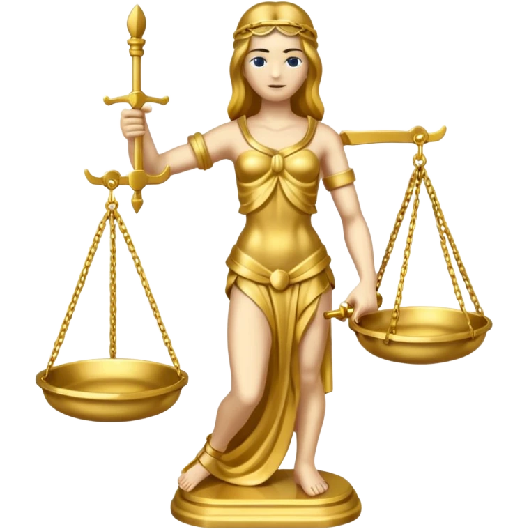 gold Justitia statue emoji