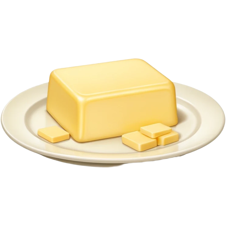 Butter in a white plate emoji