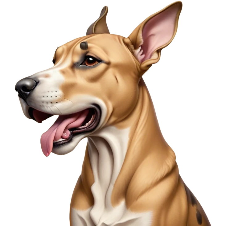 Cinematic Cute Yawning Fawn Great Dane Portrait Emoji, Head tilted slightly with a dramatic, wide-open yawn, revealing a smooth fawn Fur with a refined texture, floppy ears slightly drooping, round amber eyes barely open in drowsy contentment, Simplified yet irresistibly adorable features, highly detailed, glowing with a soft, cozy glow, high shine, relaxed yet expressive, stylized with a touch of whimsy, bright and endearing, soft glowing outline, capturing the essence of a sleepy yet affectionate guardian, so drowsy it feels like it could stretch out of the screen and curl up for a nap! emoji