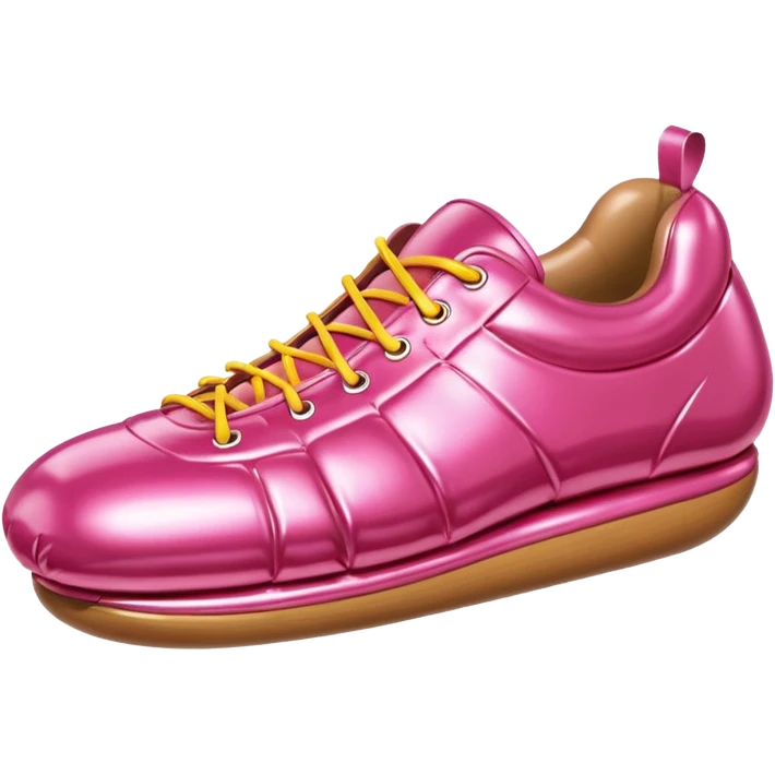 Jeff Koons style spam meat shoe balloon sculpture  emoji