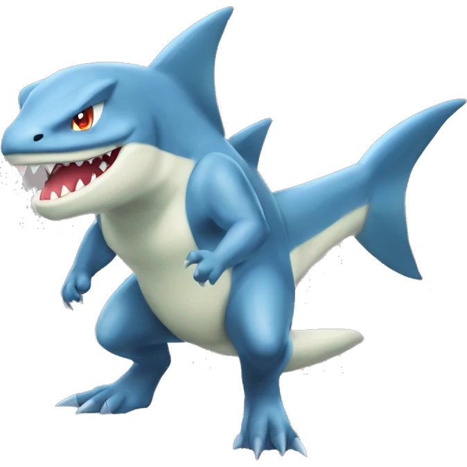 Sharpedo-Charmeleon-Gible-Larvitar-Fakémon Full Body emoji