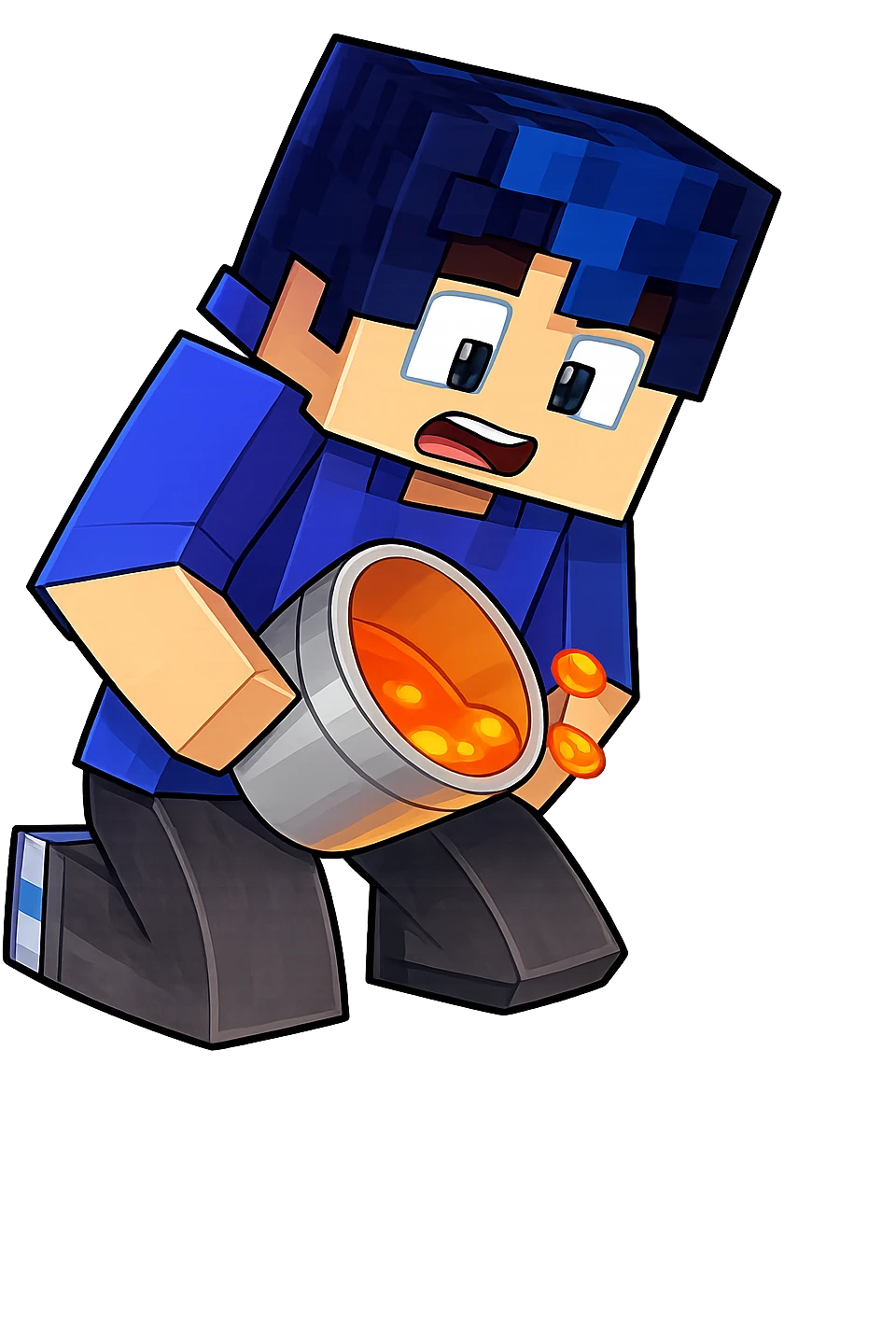 Extract the character from the background, including the clothes and accessories they are wearing, and place on a transparent background. Keep the original style and appearance exactly the same. emoji