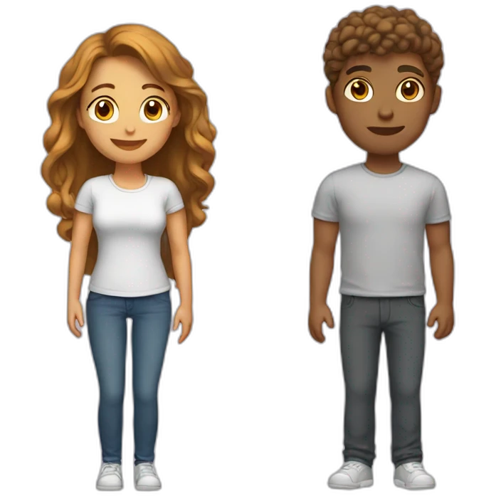 Two couples in t-shirt N+S emoji