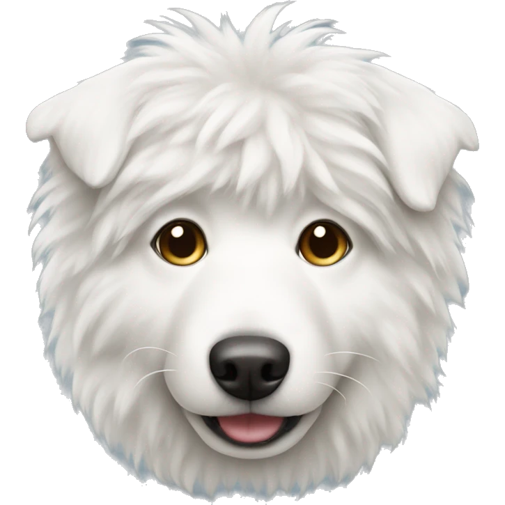 white fluffy dog emoji