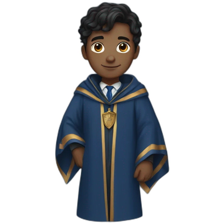 A dark haired boy in a Ravenclaw robe emoji