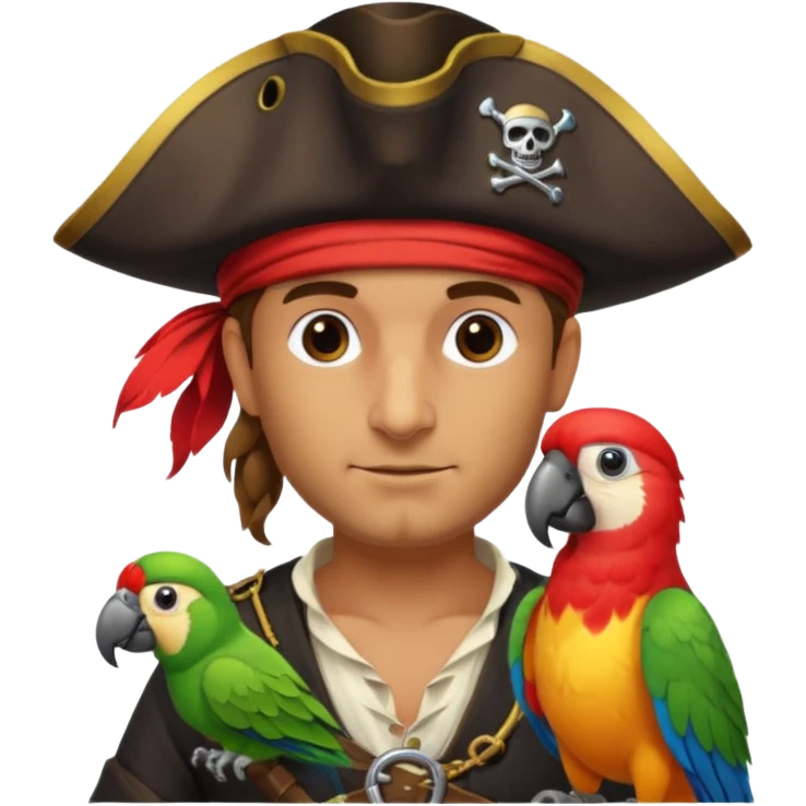 pirate and parrot emoji