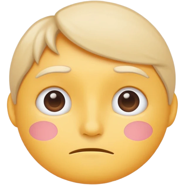 minimal flat emoji with mild tension,
slightly raised eyebrows,
thoughtful expression,
balanced emotion,
soft pastel tones,
modern health tracking app style,
transparent background,
vector illustration
 emoji