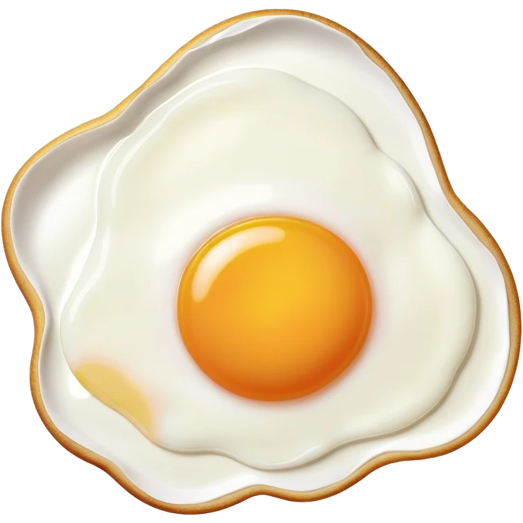 fried egg with only white albumen emoji