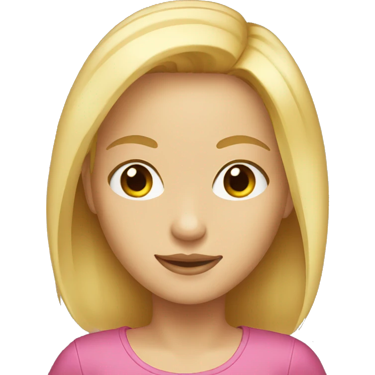 A blonde girl with a large forehead  emoji