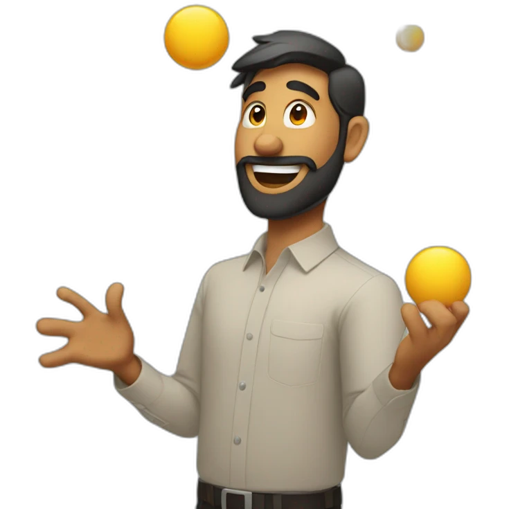 indian project manager juggling project emoji