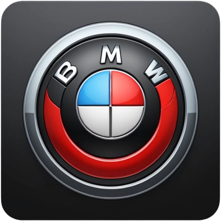 Bmw logo black red emoji