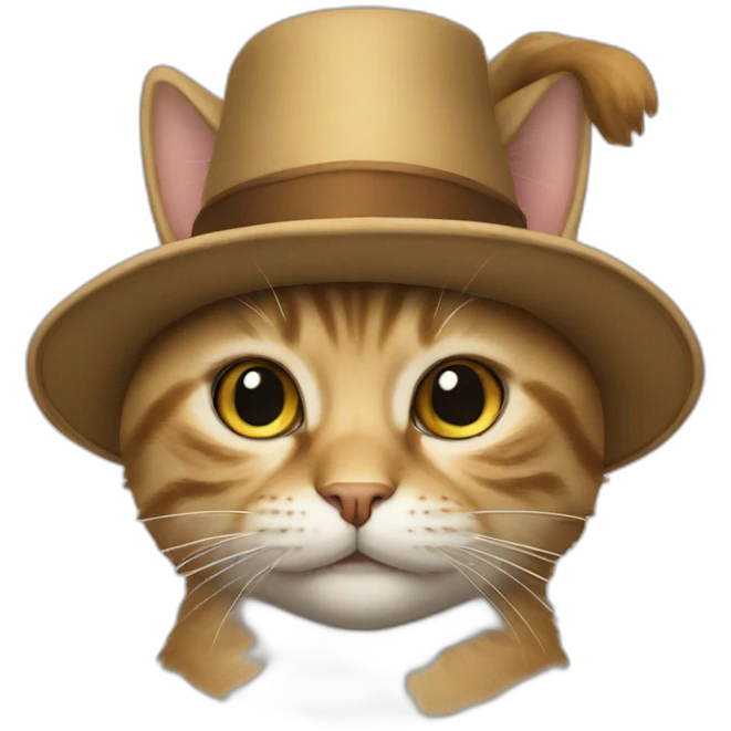 Cat with hat emoji