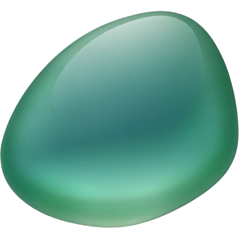 green and teal sea glass with smooth but sharp edges emoji