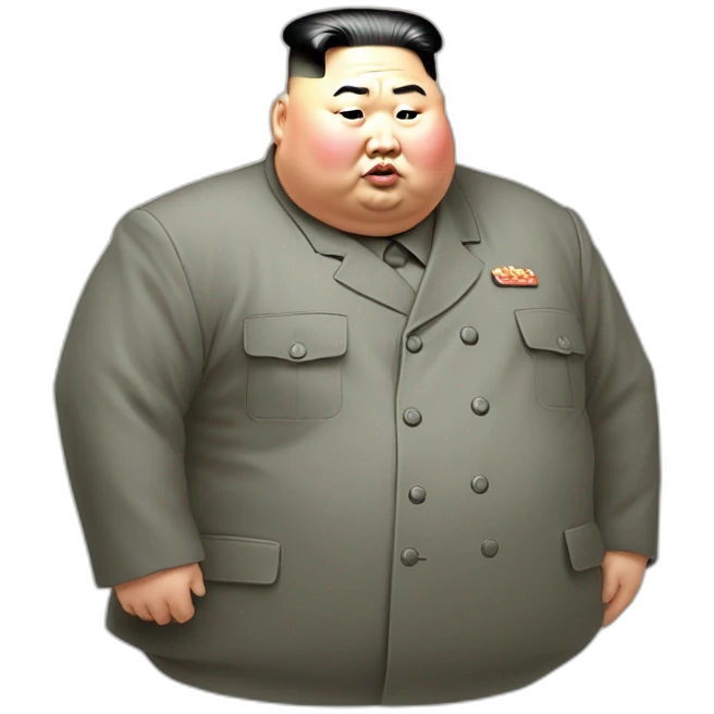 Extremely fat Kim Jong un uncomfortably fat emoji