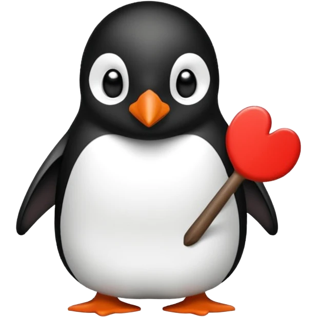 Un pinguino con una pajarita roja haciendo el gesto con la mano de cumplir una promesa emoji
