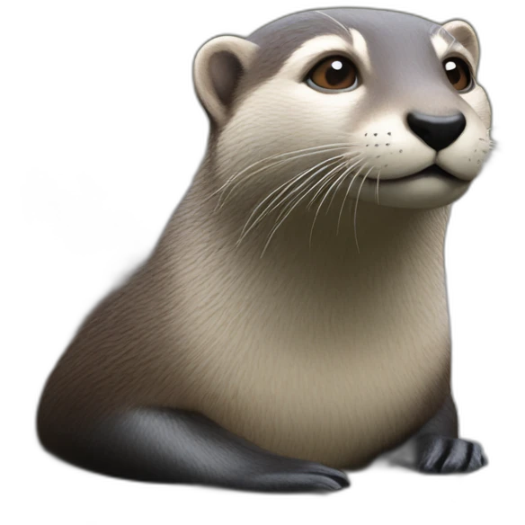 Macron sur une loutre emoji