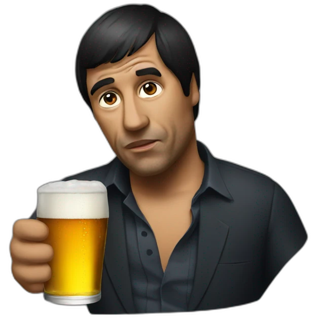 scarface drinking beer emoji
