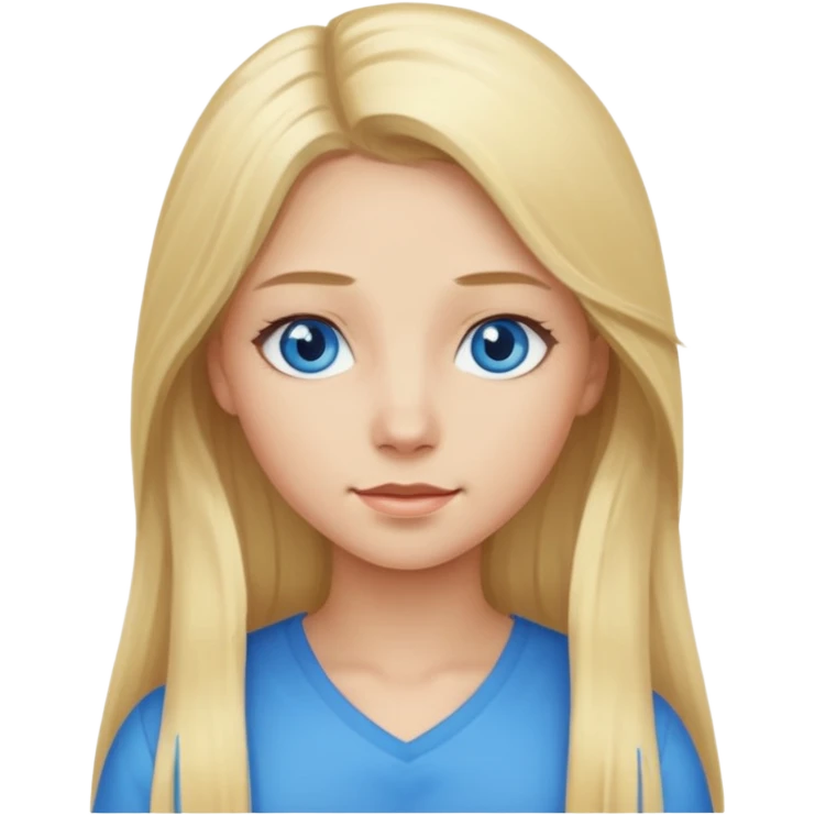 A girl with blonde long hair emoji