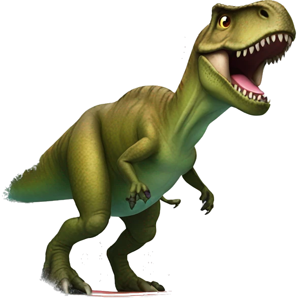 t rex surfing emoji