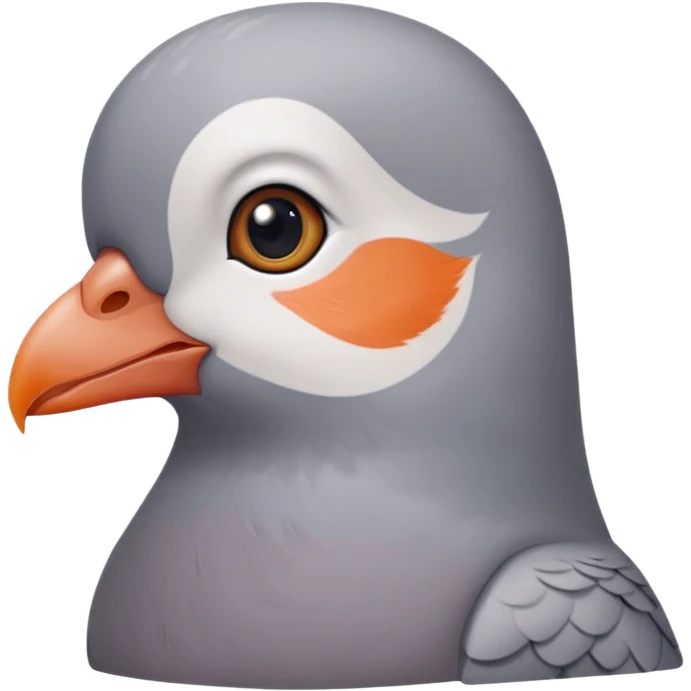 sweet pigeon face emoji