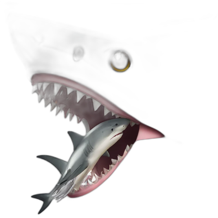 shark eating bird emoji