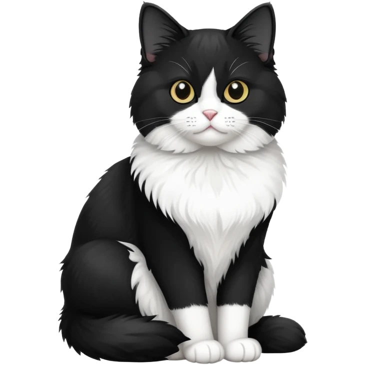 Tuxedo cat emoji