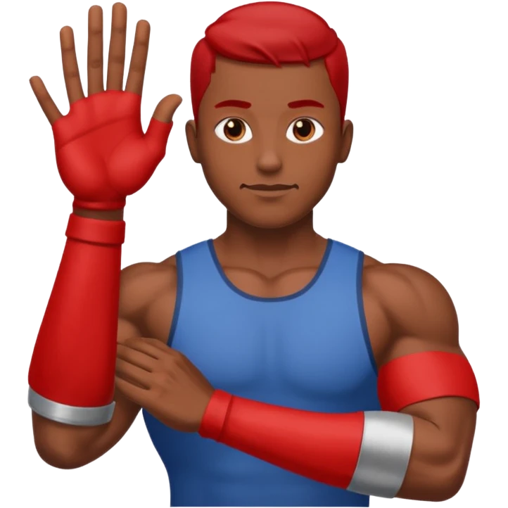 Brown posting hands with red arms  emoji