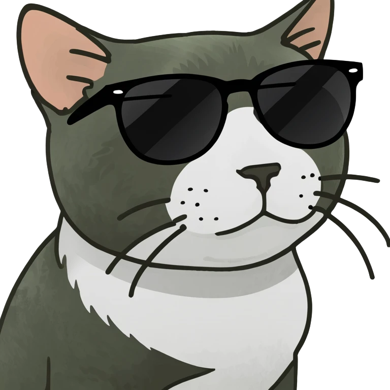 Cat with sunglasses emoji