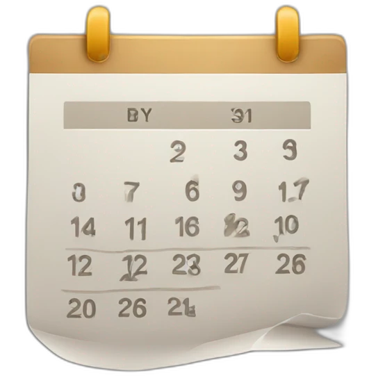 calender showing date 31 emoji