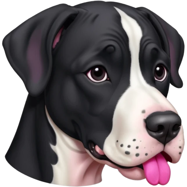 black and white great dane emoji