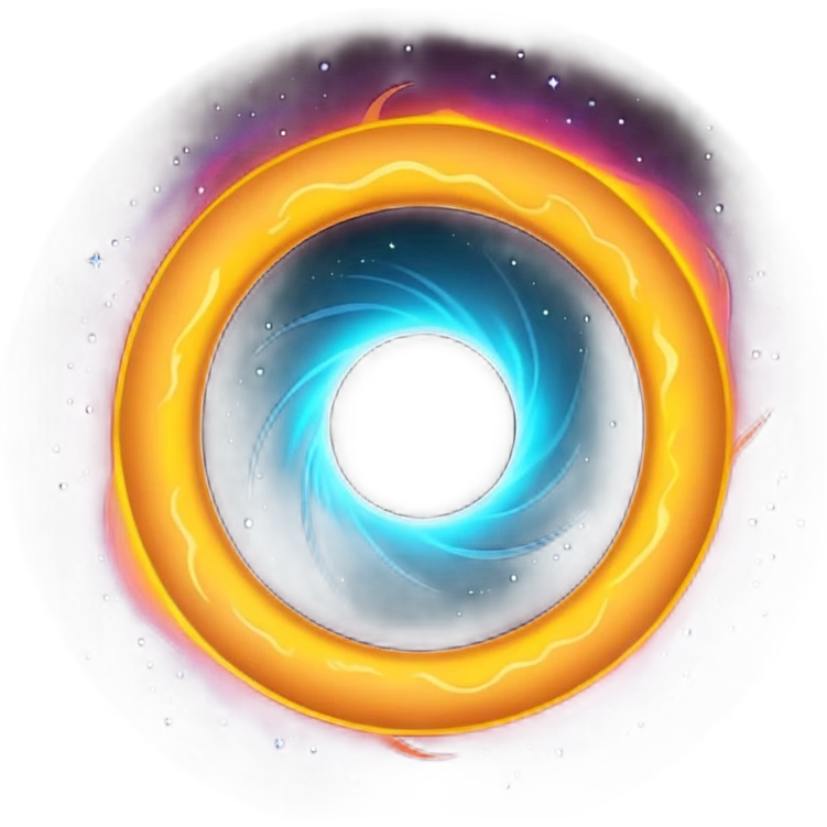 black hole with a glowing rind around it emoji
