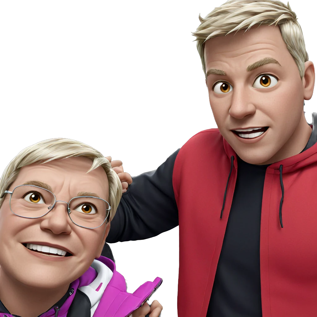 boys with contrasting hairstyles emoji