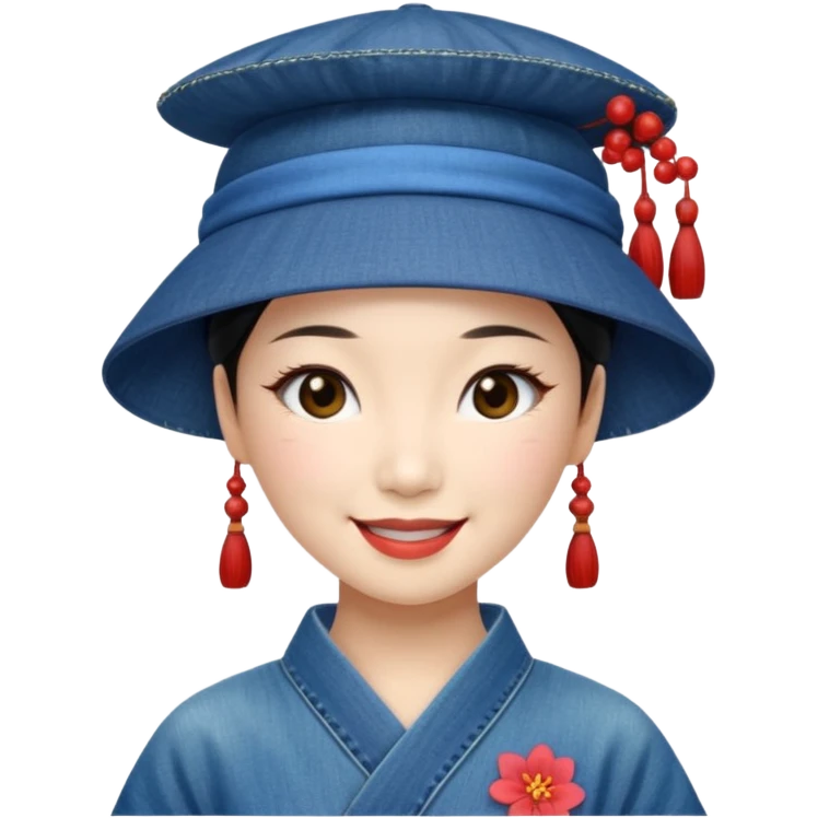 geisha denim hat emoji