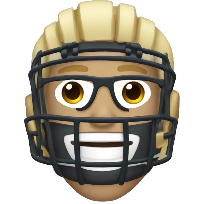 Blondeguy with glasses and football helmet  emoji
