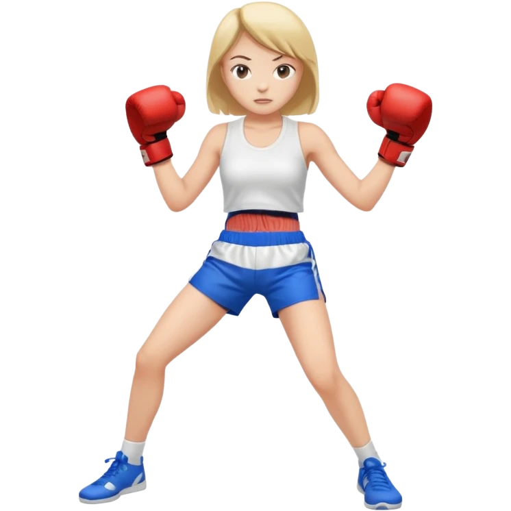 girl boxing with shirt on full body cuter outfit emoji