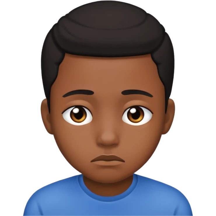 Black teen sad  emoji