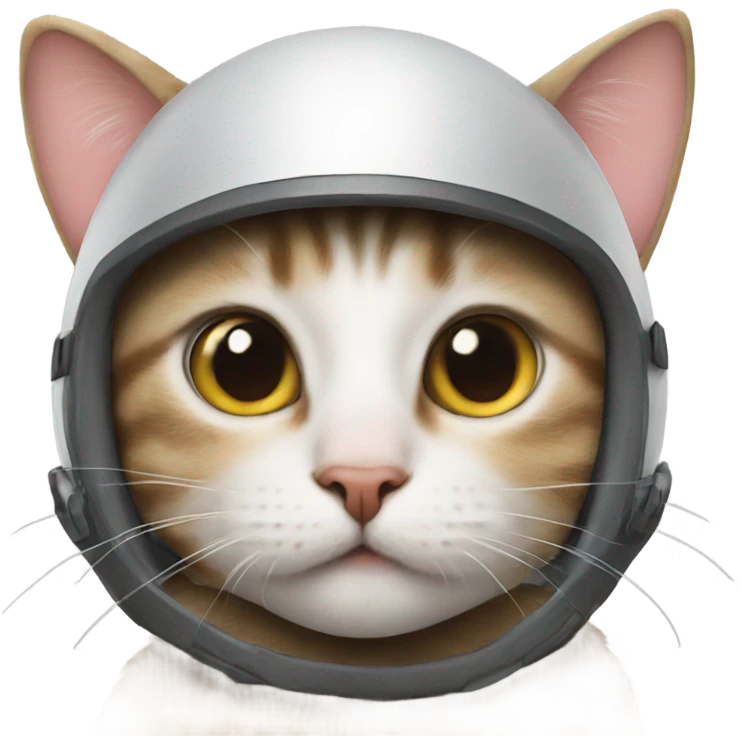 Cat wearing a helmet emoji